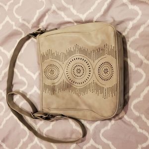 Womens cross body purse gray